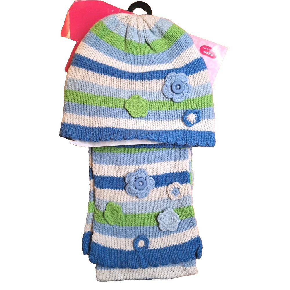 Girl Connection 2 Piece Gat Scarf Wool Blend One Size New